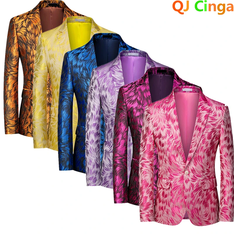 Men Formal Wear Purple - Красный мужской пиджак с длинными рукавами,