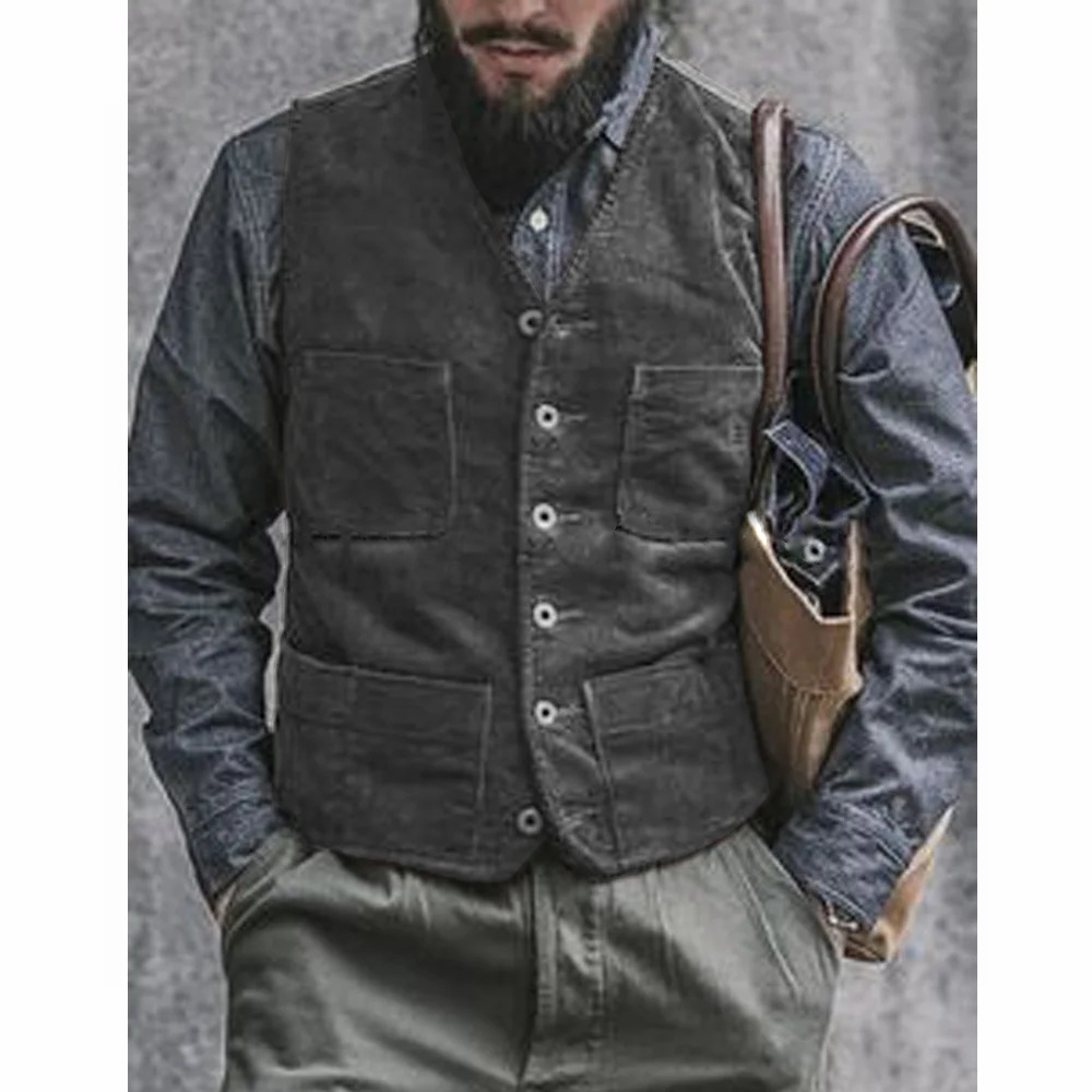 Men'S Gothic Formal Wear - Мужской вельветовый жилет: повседневный и деловой