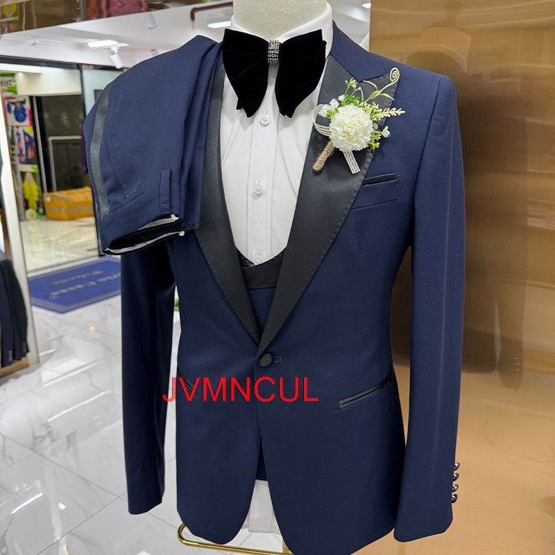 Men Formal Party Wear Outfit - Мужской костюм-тройка Slim Fit: пиджак, жилет,
