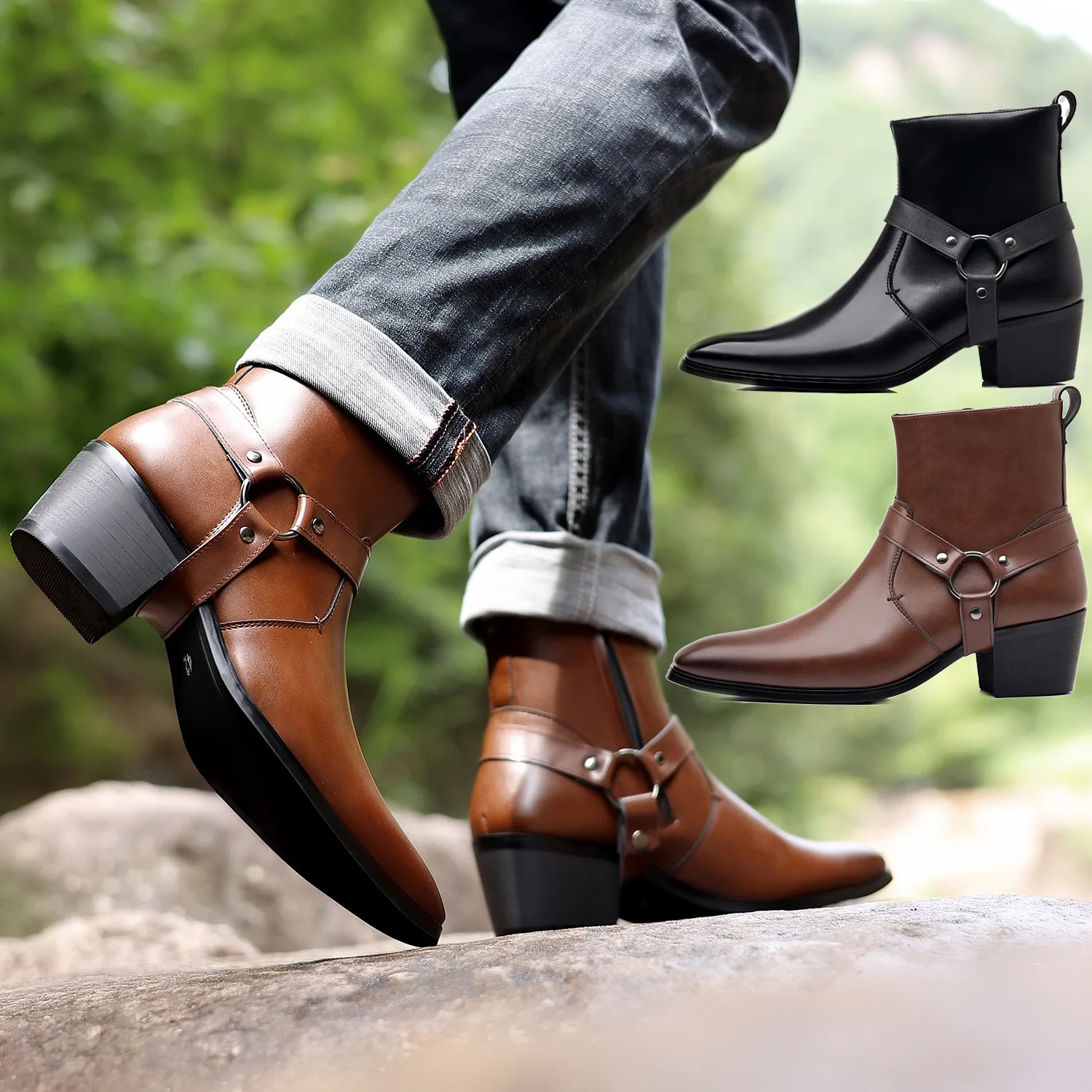 Men Formal Wear With Boots - Классические ковбойские рыцарские сапоги в стиле
