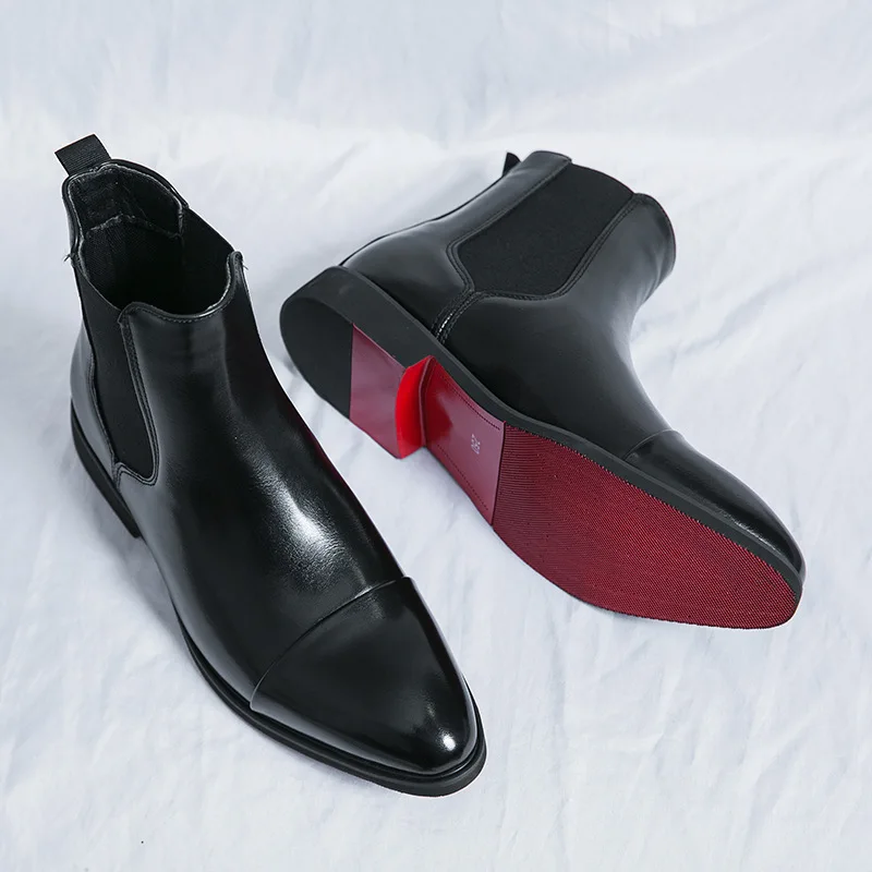 Men Formal Wear With Boots - Мужские ботинки Деловые ботильоны Красная подошва