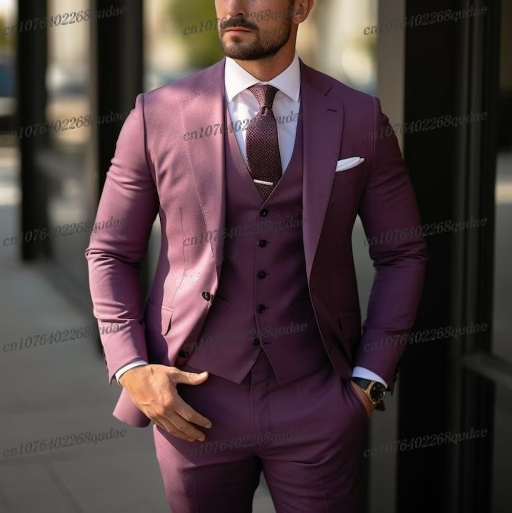 Men Formal Wear Purple - Фиолетовый мужской костюм для торжественных мероприятий,
