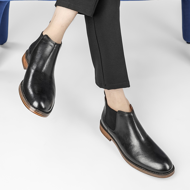 Men Formal Wear With Boots - Мужские деловые модные модельные ботинки, ботинки