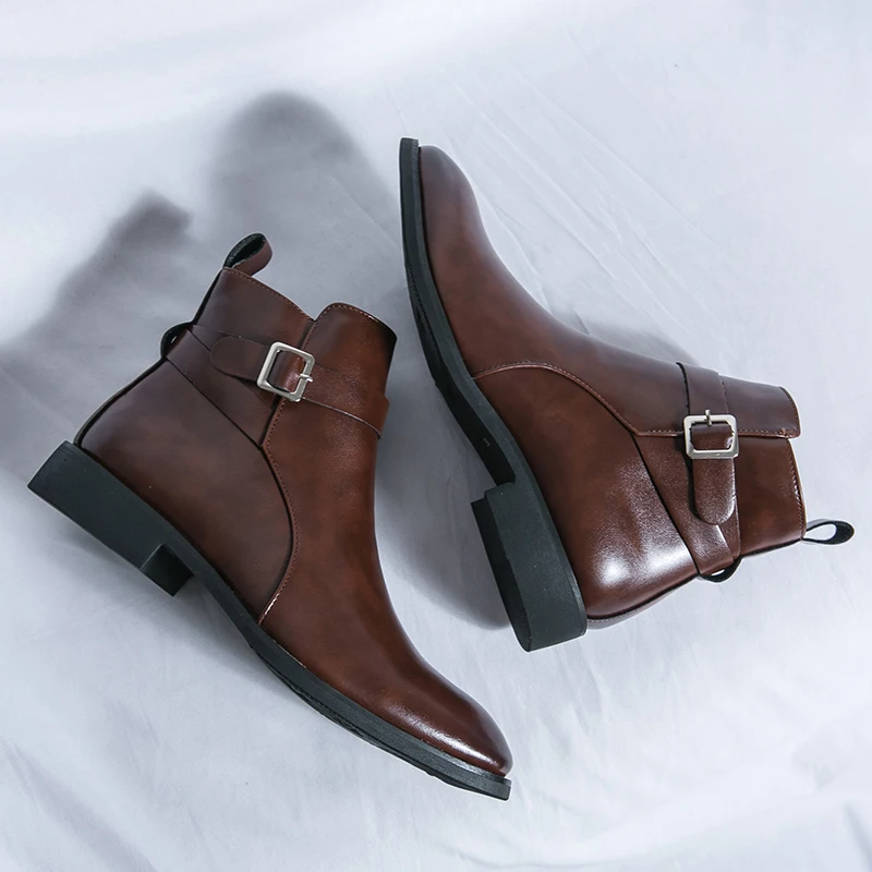 Модельер Мужские кожаные ботин – обзор и цена Men Formal Wear With Boots