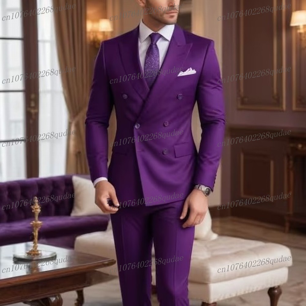 Новый мужской фиолетовый костю – обзор и цена Men Formal Wear Purple