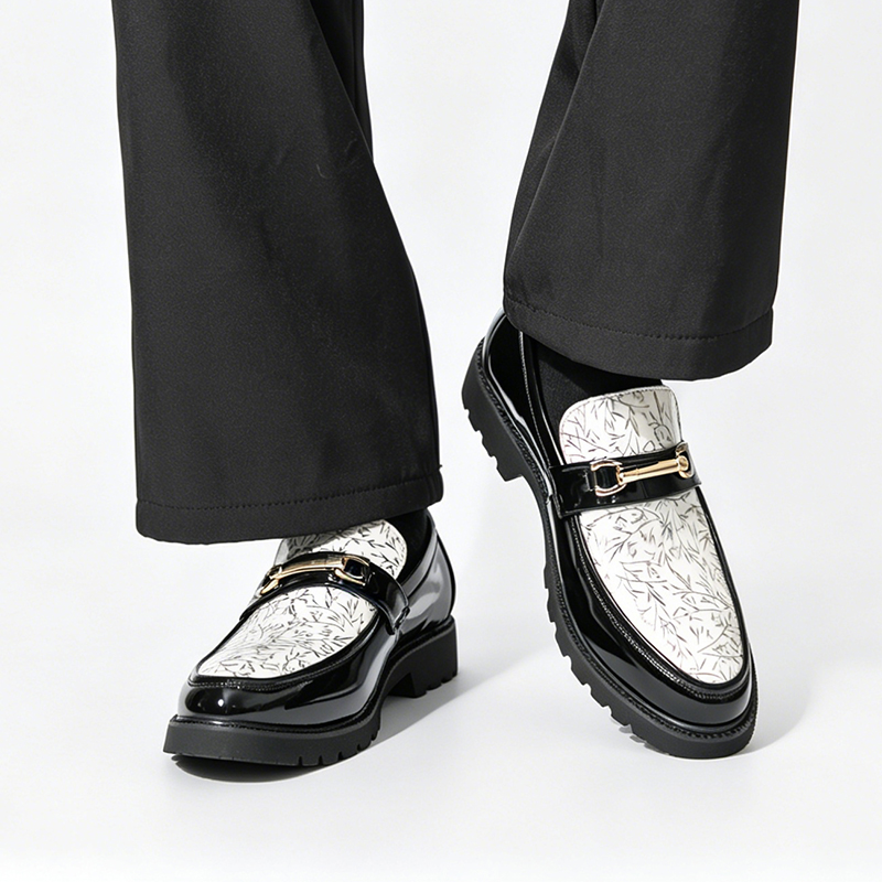 Мужские двухцветные лоферы из  – обзор и цена Men Formal Wear Shoes