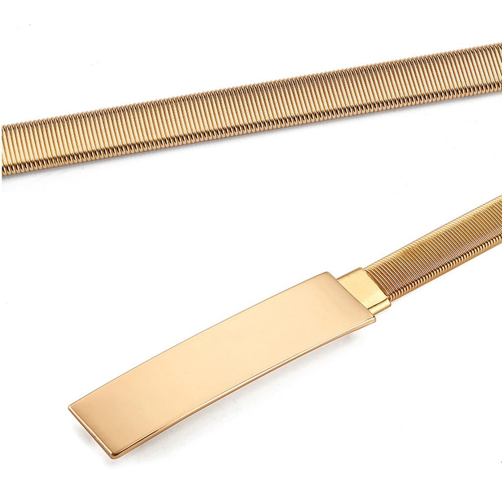 Узкий эластичный пояс из золот – обзор и цена Formal Belt Leather Thin