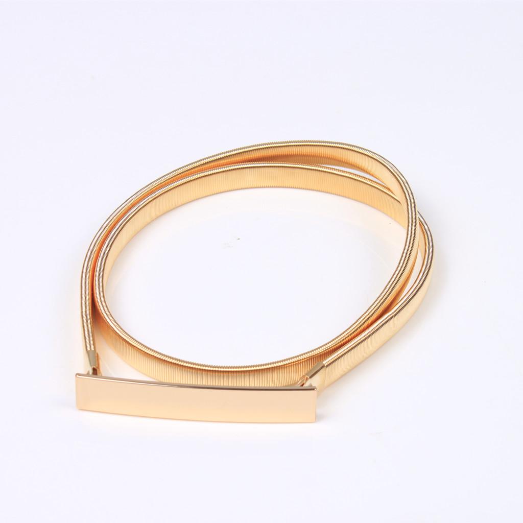 Узкий эластичный пояс из золот – обзор и цена Formal Belt Leather Thin