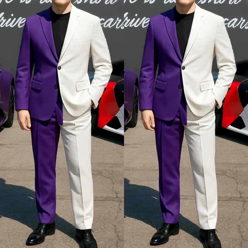 Формальные деловые мужские смо – обзор и цена Men Formal Wear Purple