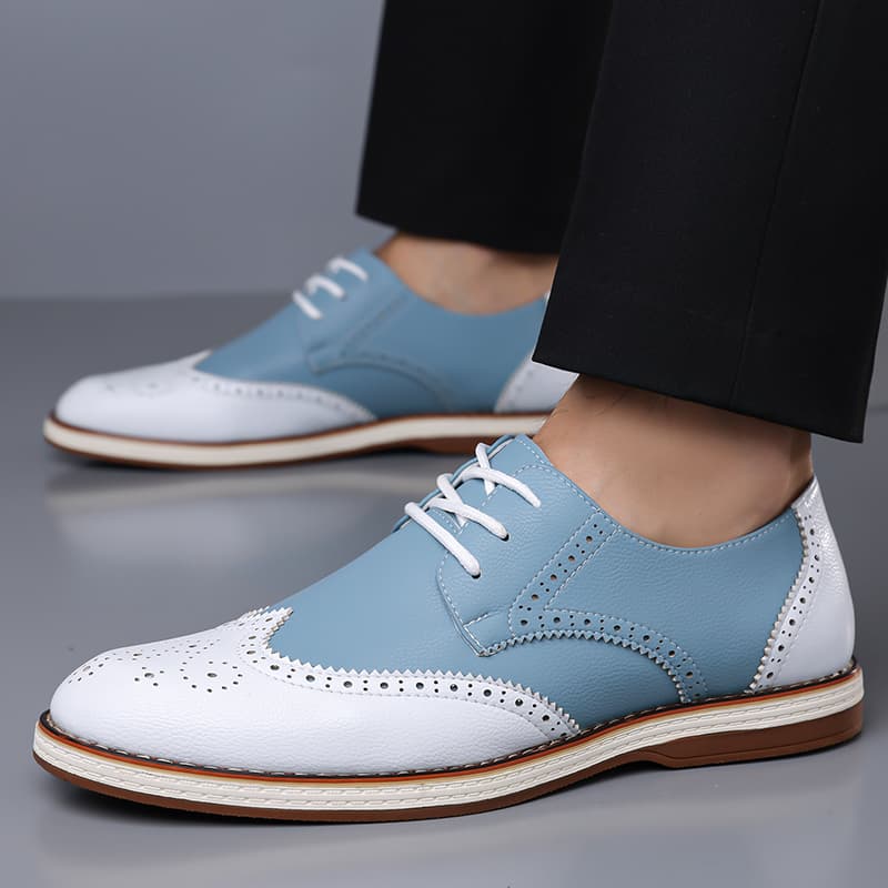 Мужские белые и синие двухцвет – обзор и цена Men Formal Wear Shoes