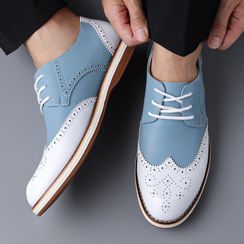 Мужские белые и синие двухцвет – обзор и цена Men Formal Wear Shoes