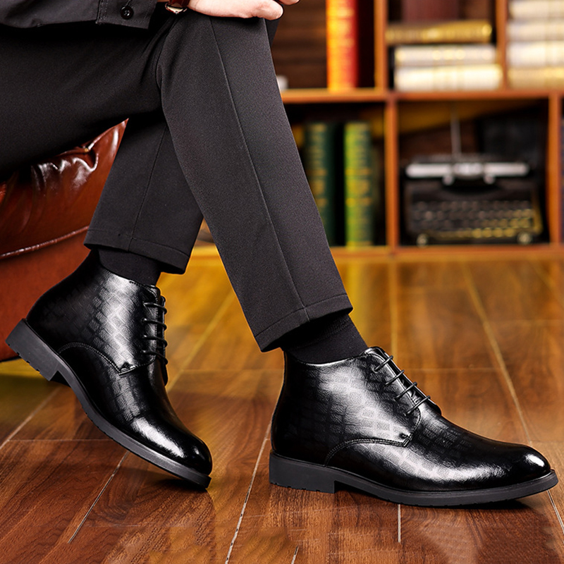 Мужские зимние деловые деловые – обзор и цена Men Formal Wear With Boots