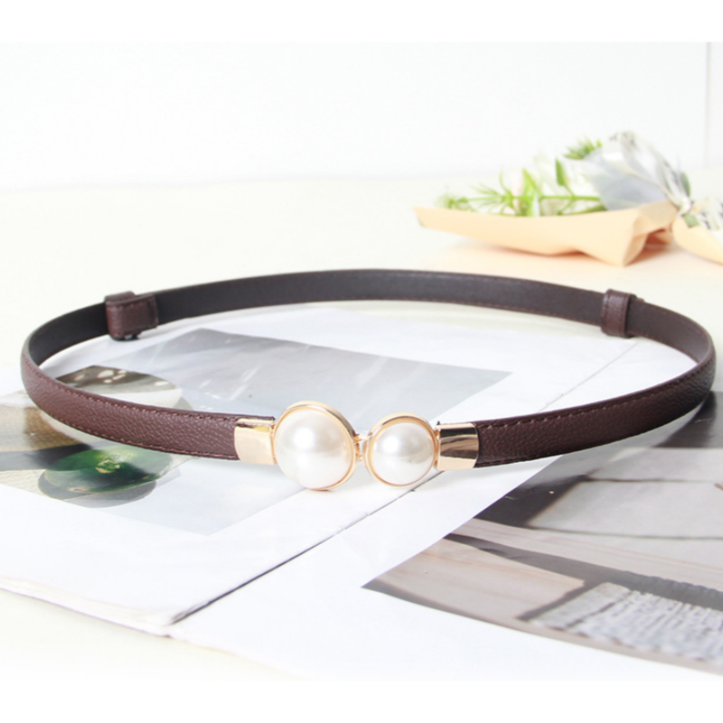 Элегантный винтажный жемчужный – обзор и цена Formal Belt Leather Thin