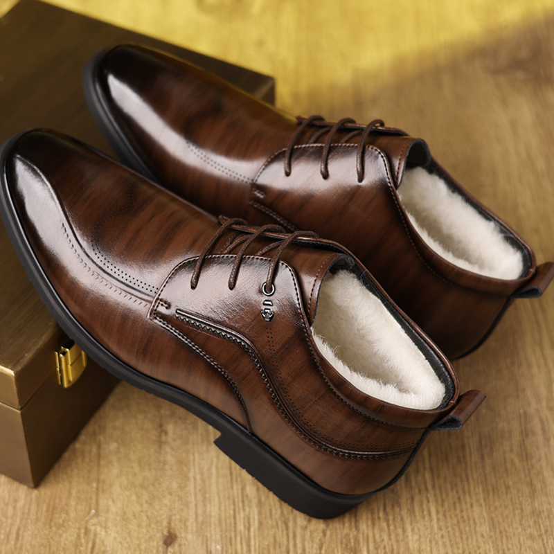 Мужская зимняя кожаная обувь,  – обзор и цена Men Formal Wear With Boots