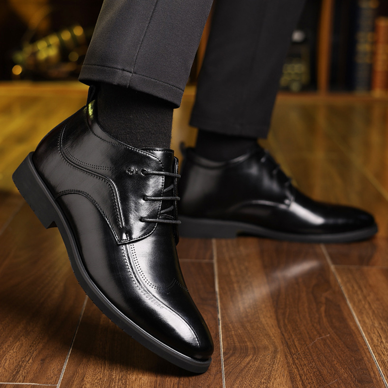 Мужская зимняя кожаная обувь,  – обзор и цена Men Formal Wear With Boots