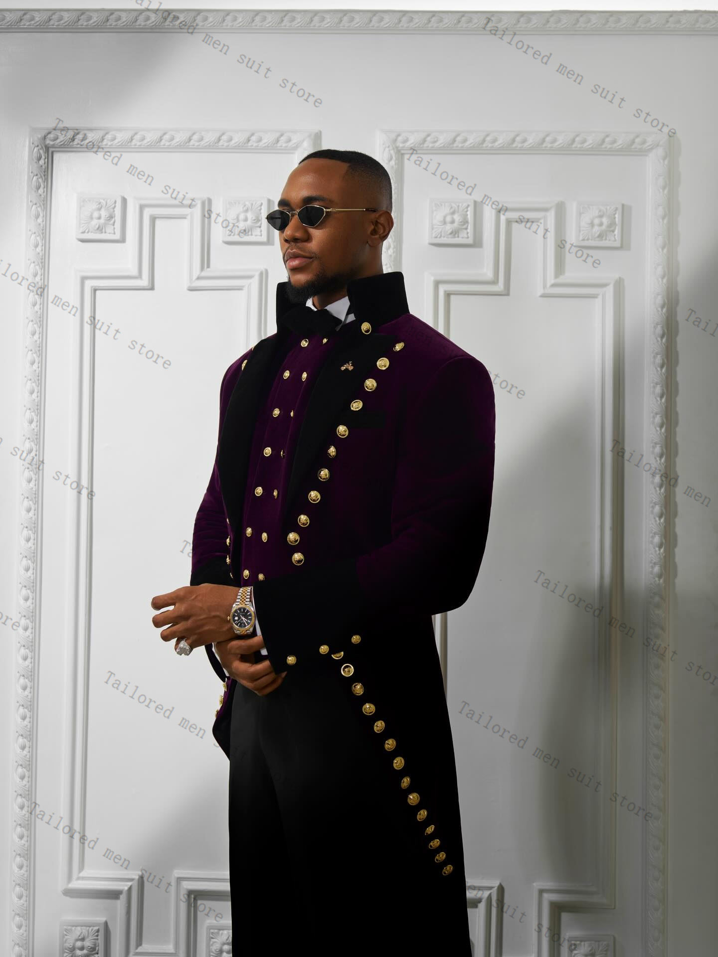 Фиолетовый мужской костюм, ком – обзор и цена Men Formal Wear Purple