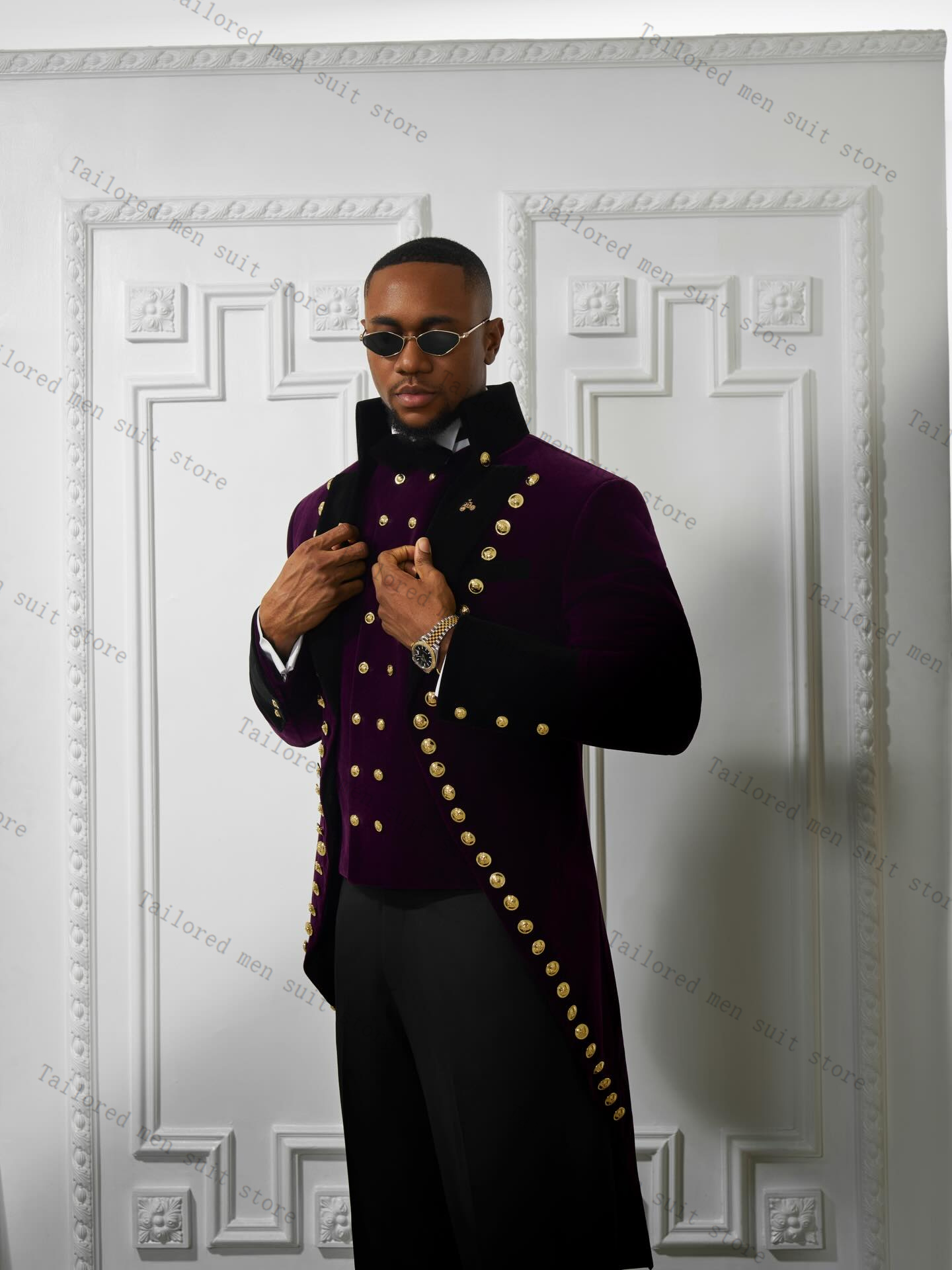 Фиолетовый мужской костюм, ком – обзор и цена Men Formal Wear Purple